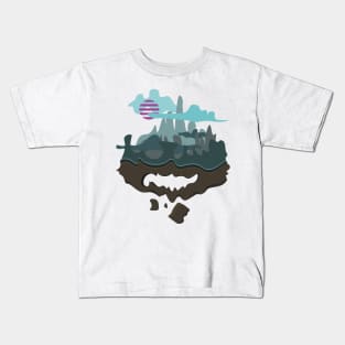 Floating mythical sky isle Kids T-Shirt